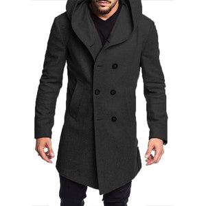 ZOGAA 2019 Men's Winter Wool Coat Autumn Mens Long Trench Coat Cotton Casual Woollen Men Overcoat Mens Coats and Jackets S-3XL