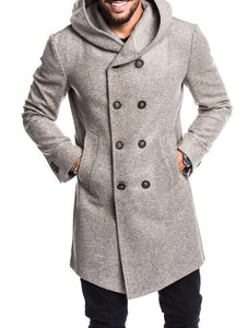 ZOGAA 2019 Men's Winter Wool Coat Autumn Mens Long Trench Coat Cotton Casual Woollen Men Overcoat Mens Coats and Jackets S-3XL