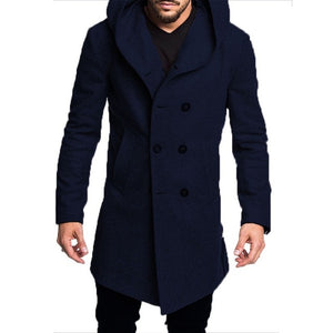 ZOGAA 2019 Men's Winter Wool Coat Autumn Mens Long Trench Coat Cotton Casual Woollen Men Overcoat Mens Coats and Jackets S-3XL