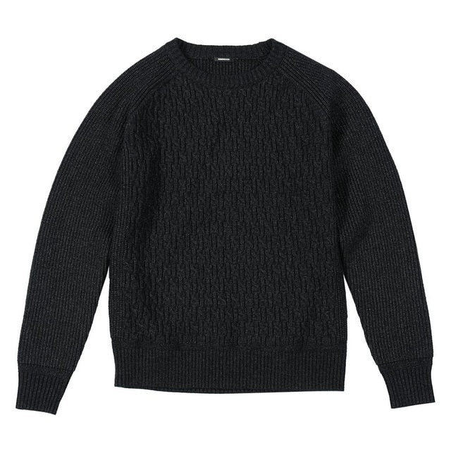 SIMWOOD 2019 Autumn Winter New cable-knit sweater men raglan design core yarn anti-pilling knitwear high quality plus size 732