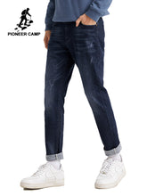 Load image into Gallery viewer, Pioneer Camp Think Men Jeans Winter Causal Straight Blue Solid Color Warm Comfortable Jeans Menswear ANZ901543T