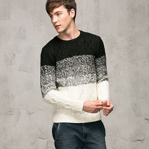 TANGNEST Hot Sale 2019 Fashion Design Casual Men Sweater Slim O-Neck Long-sleeved Sweater Men All-matched Pull Homme MZL604