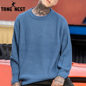 TANGNEST Men's Autumn Sweaters Warm Slim Fit Hot Selling New Design Casual Loose Style Pullover Solid 7 Colors MZM552