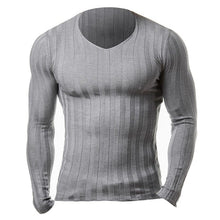 Load image into Gallery viewer, 2019 Men Autumn Casual Sweater Plus Size Slim Fit Knitted Basic Sweaters Long Sleeve V Neck Fashion Mens Warm Sweaters Muscle